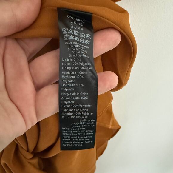 NWT City Chic 'Precious Pleat Dress' in Caramel V Neck Pullover Plus Size 14/16 - Picture 11 of 12